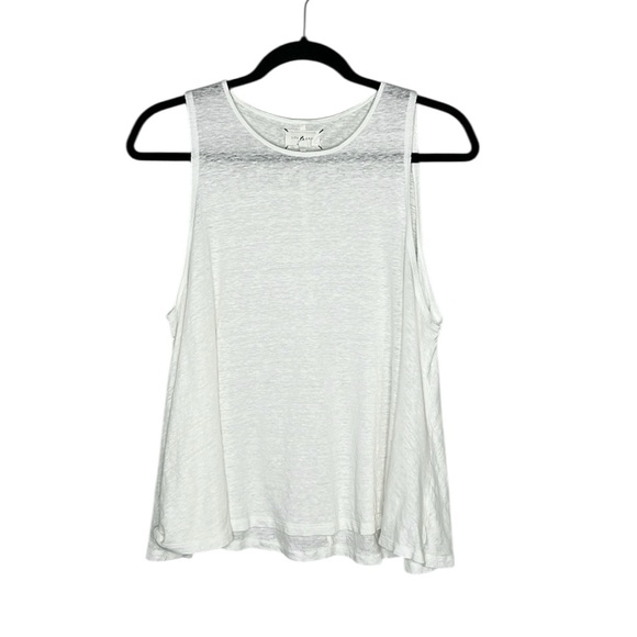 LOU & GREY White Linen Swing Hem Tank size Medium - Picture 1 of 11